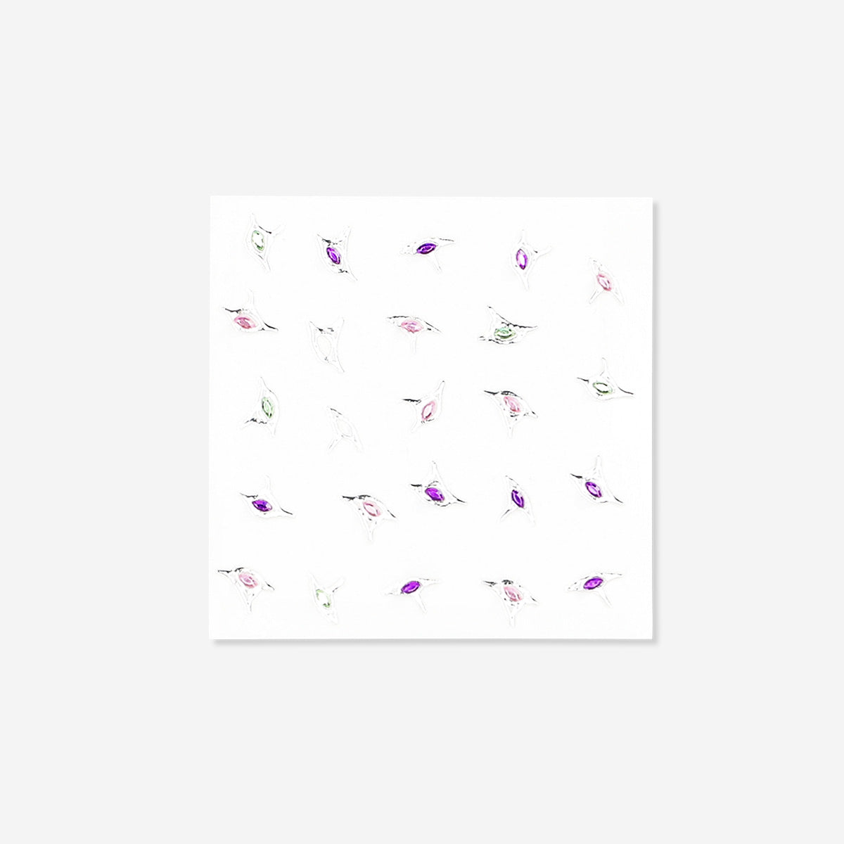 Flying Tiger Copenhagen 3D stone nail stickers for personal care, featuring sparkling decorative stones for manicures.