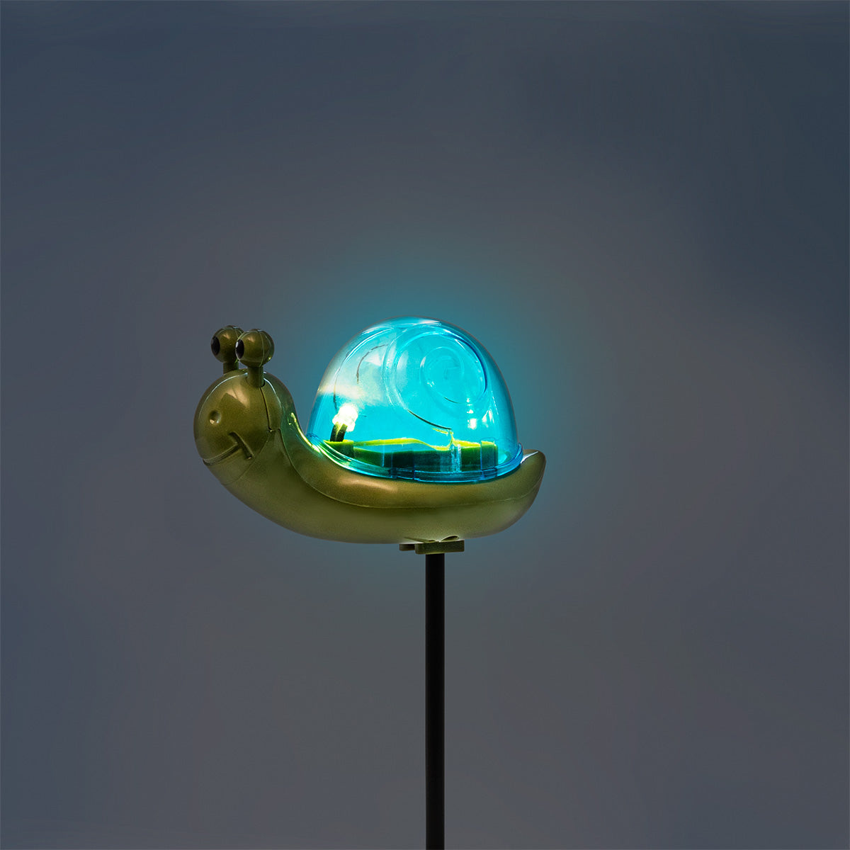 Flying Tiger Copenhagen solar cell snail lamp for home, featuring a whimsical snail design with solar panel details visible.