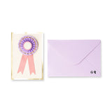 Colorful birthday card with a rosette design from Flying Tiger Copenhagen, suitable for office celebrations and greeting purposes.