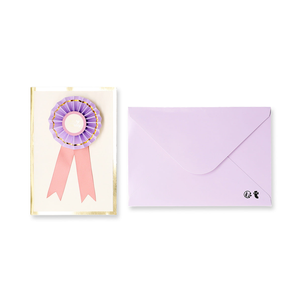 Colorful birthday card with a rosette design from Flying Tiger Copenhagen, suitable for office celebrations and greeting purposes.