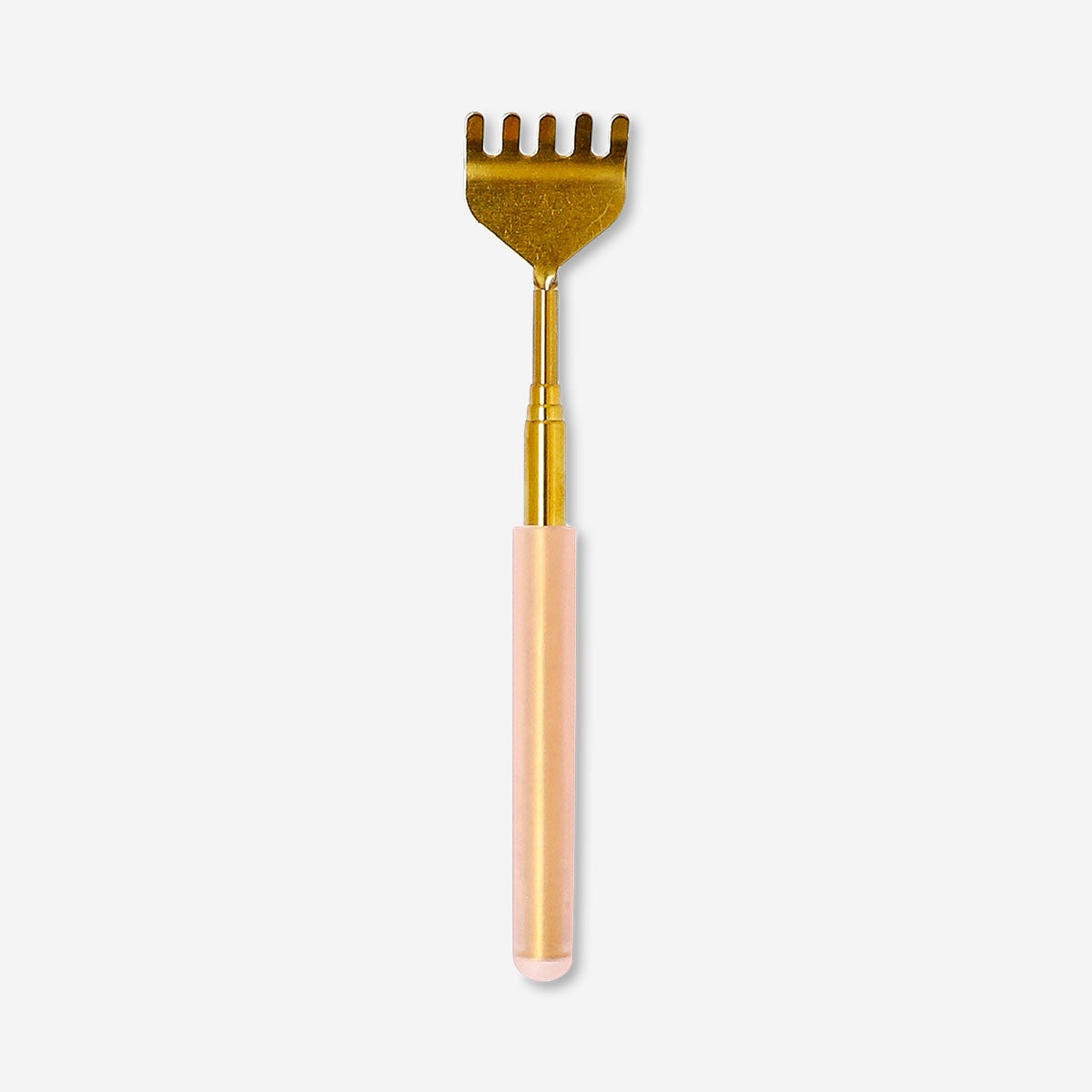 Gold telescopic back scratcher gadget from Flying Tiger Copenhagen with extendable handle for easy back scratching.