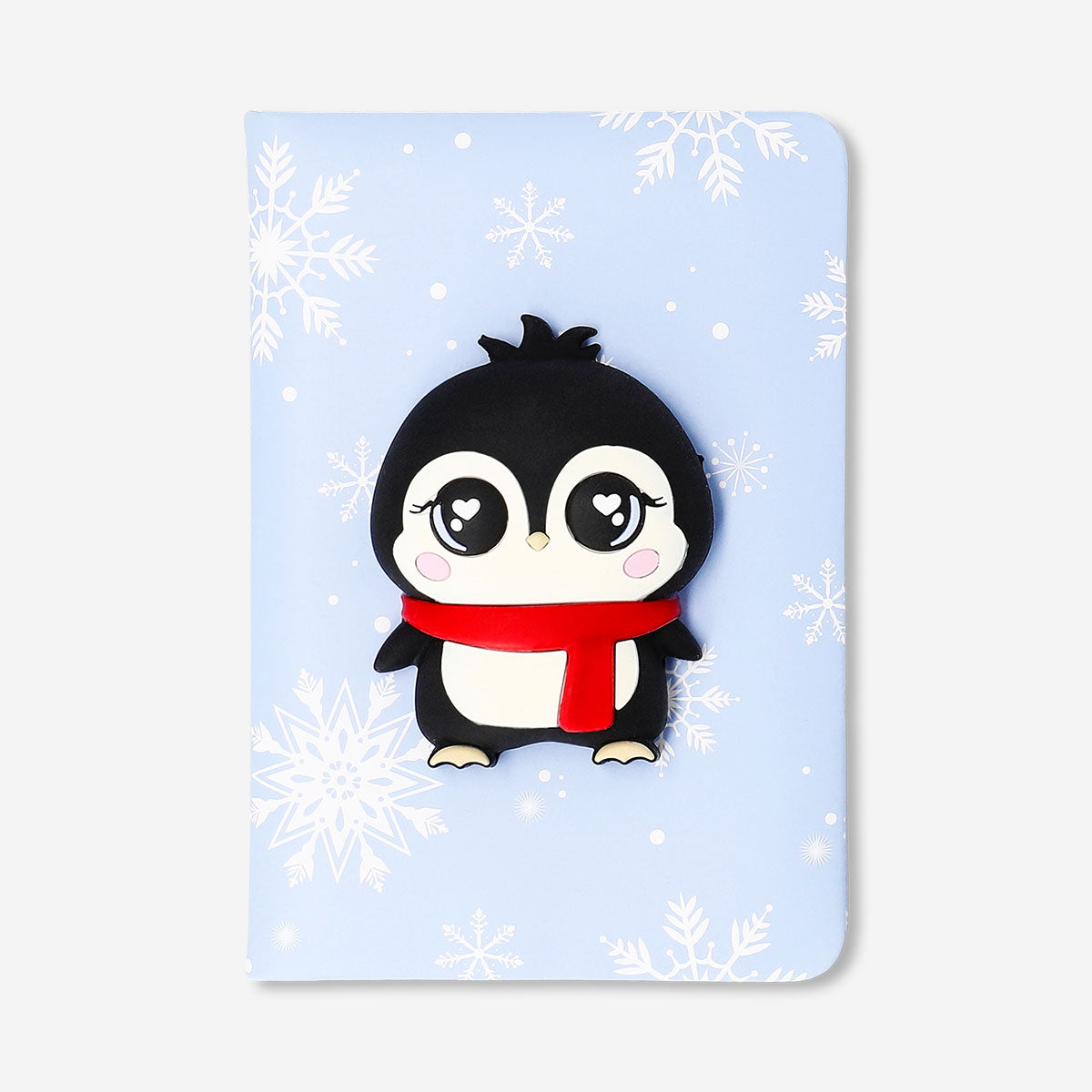 Office notebook with penguin illustration from Flying Tiger Copenhagen, featuring a spiral binding and cute penguin design on the cover.