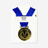 Blue winner medal
