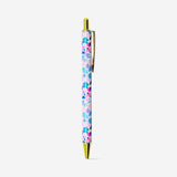 Flying Tiger Copenhagen floral ballpoint pen for office use, featuring colorful flower designs and smooth writing ink.