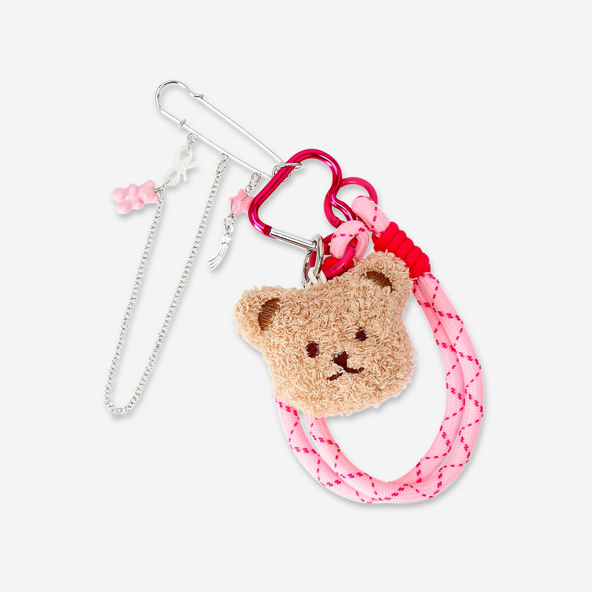 DIY hobby bag charm featuring a cute bear design from Flying Tiger Copenhagen, perfect for customizing backpacks or accessories.