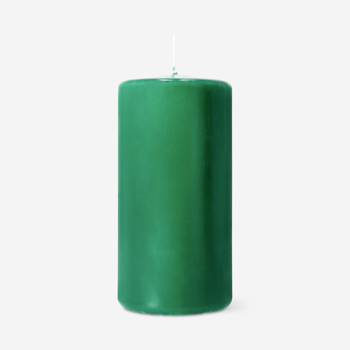 Green Flying Tiger Copenhagen pillar candle, 14 cm tall, suitable for home decor and creating a cozy ambiance.