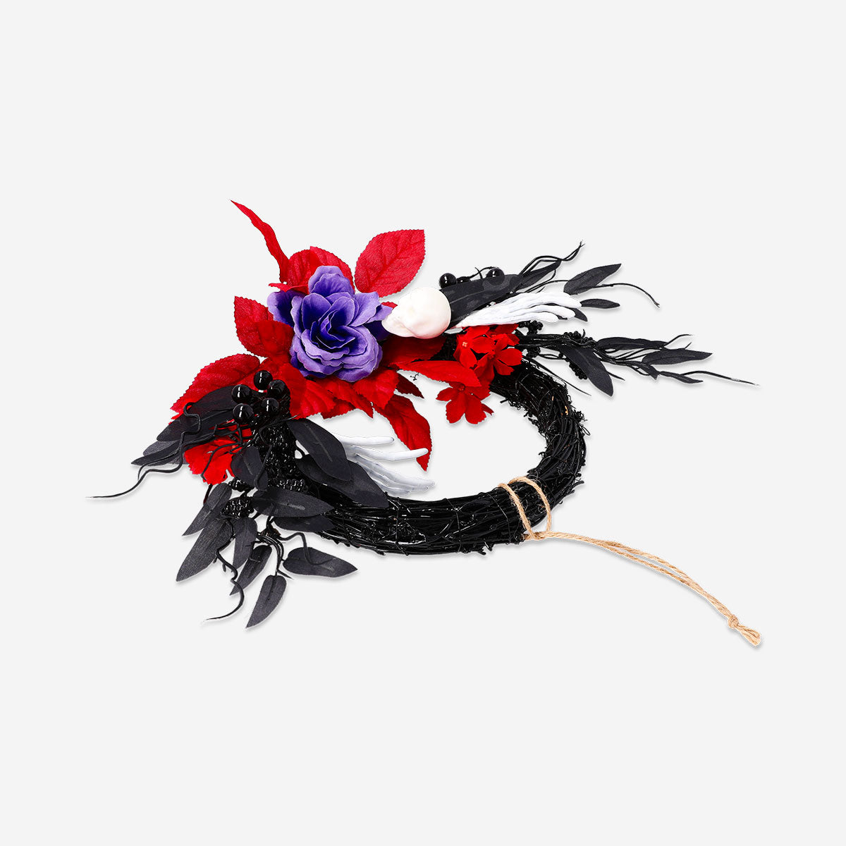 Flying Tiger Copenhagen Halloween wreath, 20 cm, decorated with spooky accents and orange and black colors for festive home decor.