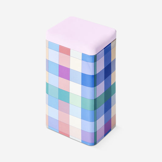 Cake tin in pink gingham - 18 cm