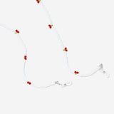 Kirsche Brillenband mit Glasperlen