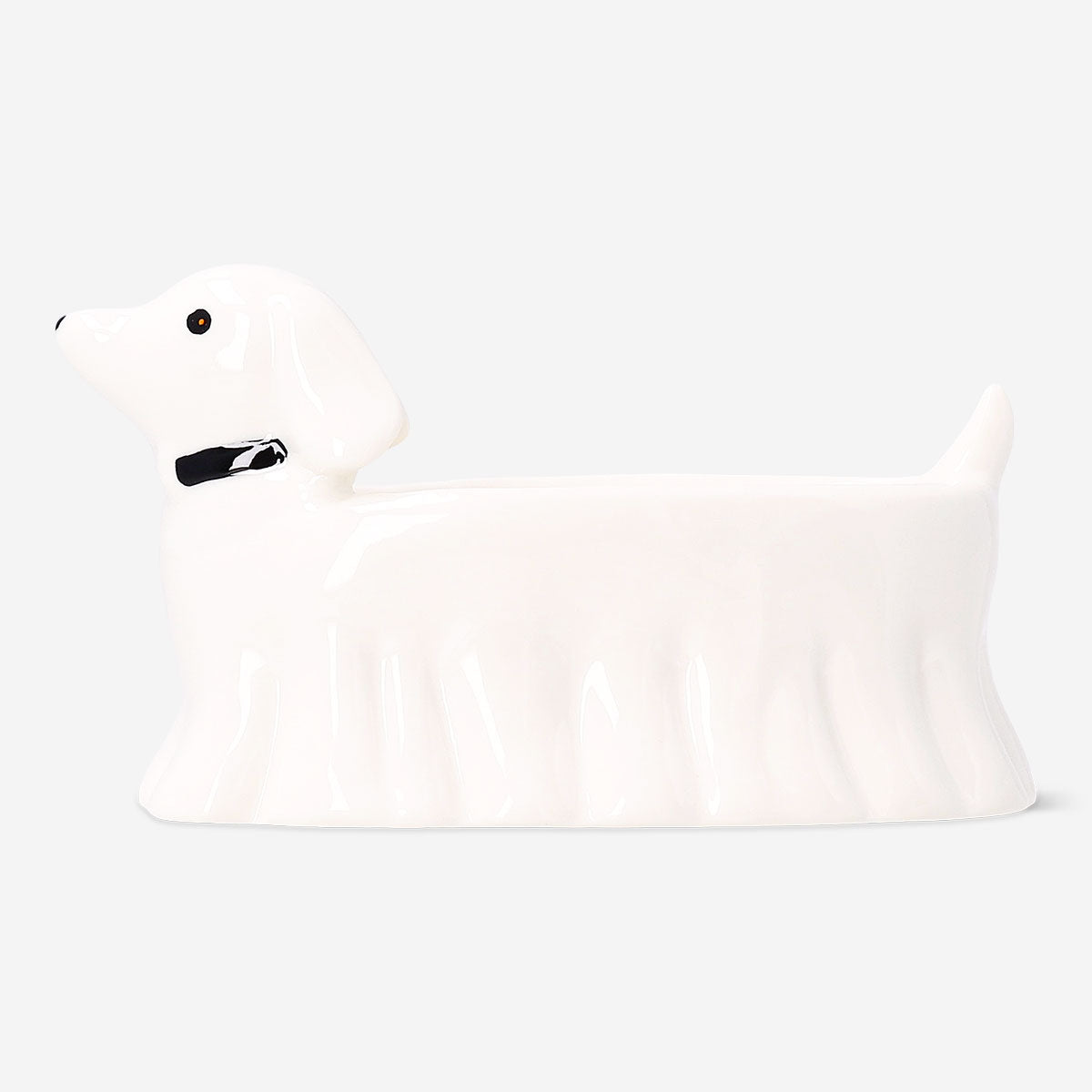 Flying Tiger Copenhagen ghost dog bowl, 16 cm, kitchen ceramic bowl with ghost dog design, ideal for pet feeding.
