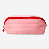 Quilted Flying Tiger Copenhagen toiletry bag with strawberry print, ideal for personal care and travel storage.