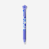 Multi-colored ballpoint pen with floral print and erasable ink from Flying Tiger Copenhagen for office use.
