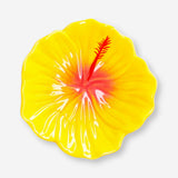 Decorative Hibiscious flower dish, 12 cm, from Flying Tiger Copenhagen, featuring vibrant flower design for home decor.