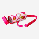 Flying Tiger Copenhagen cylindrical cooler bag with vibrant dragonfruit print, 9x30 cm, perfect for keeping drinks cool at home.