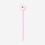 Black ink ballpoint pen with flower design from Flying Tiger Copenhagen, ideal for office use.