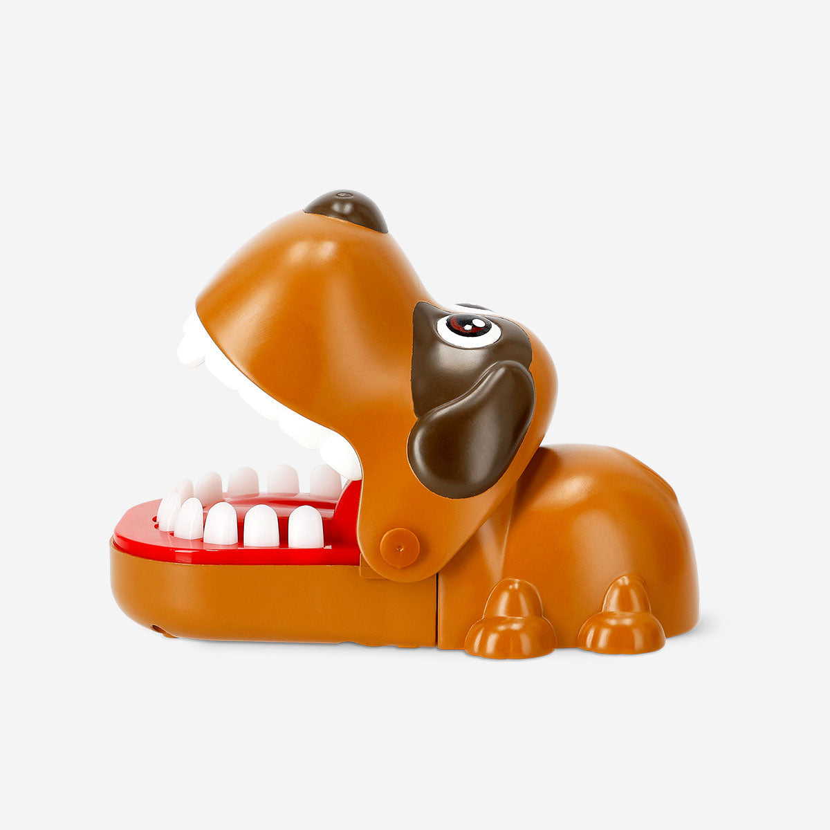 Flying Tiger Copenhagen dog teeth checking game, interactive pet toy with colorful plastic tools for dental health and fun.