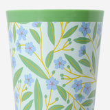 Two tall reusable party cups with a colorful summer print by Flying Tiger Copenhagen, perfect for outdoor gatherings.