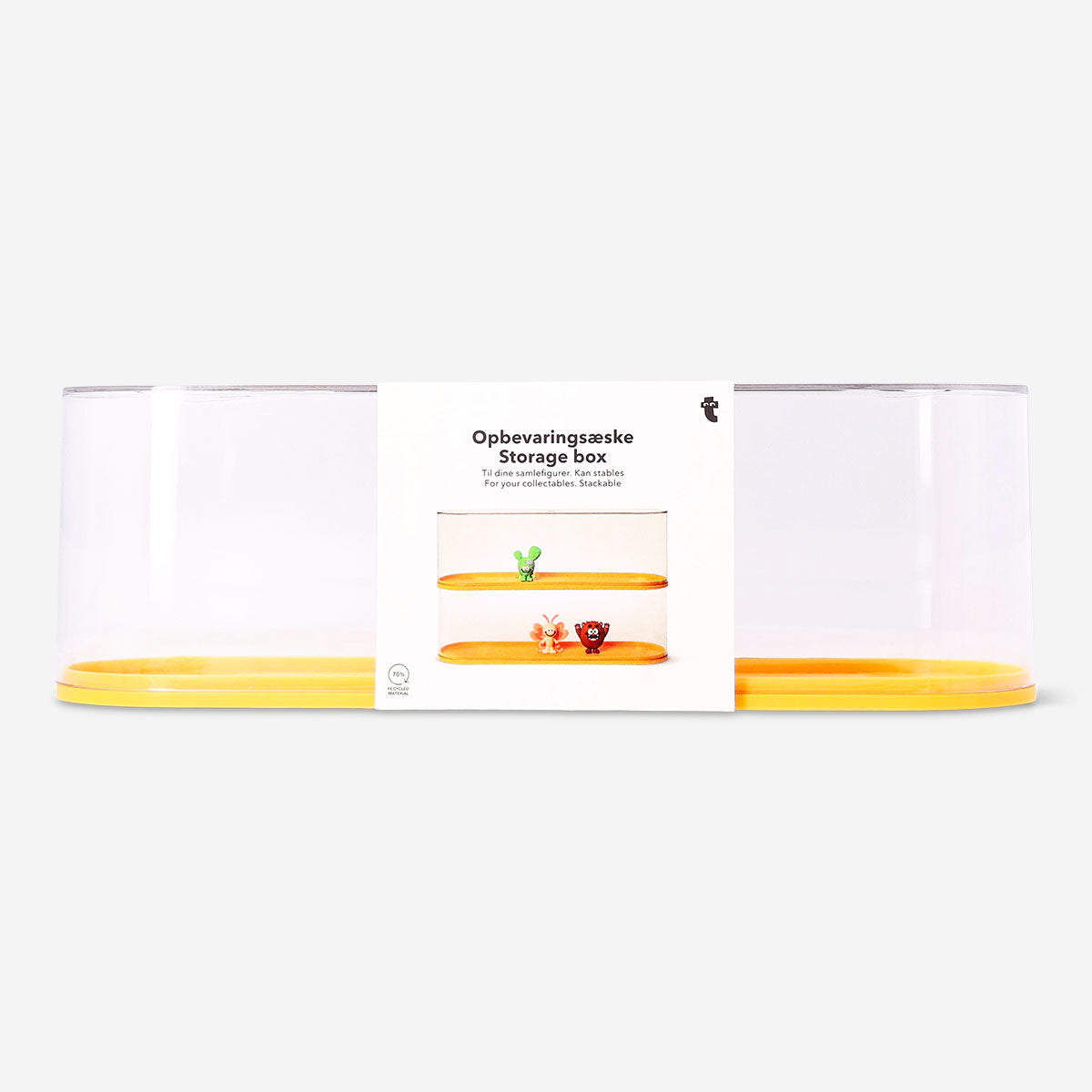 Stackable Flying Tiger Copenhagen toy storage box, 10x32 cm, ideal for organizing children’s toy collections in a home setting.