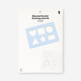 Flying Tiger Copenhagen drawing stencil set with 6 assorted shape templates for arts and crafts projects.