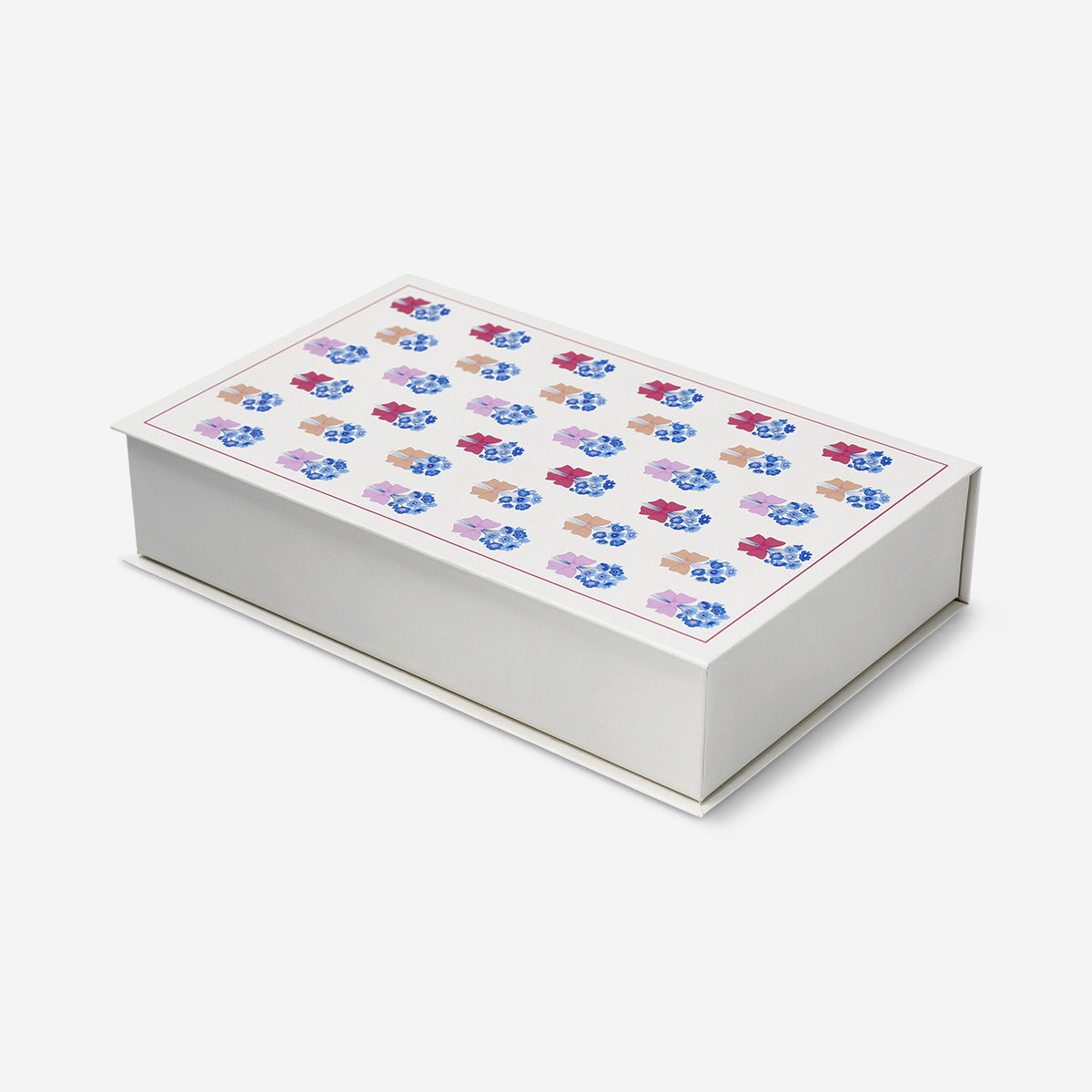 Floral storage box as a book - 21 cm