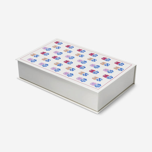 Floral storage box as a book - 21 cm