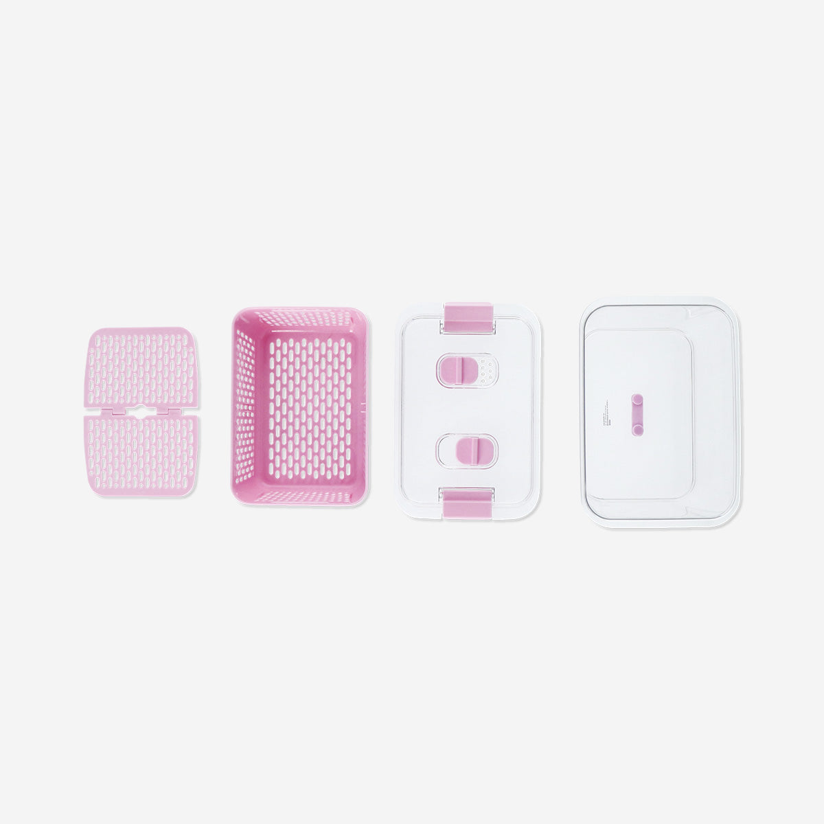 Pink food storage for fridge - 12 cm