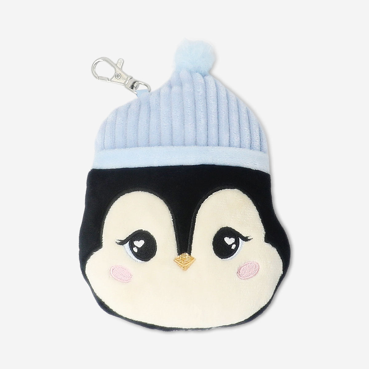 Flying Tiger Copenhagen plush penguin stationery kit with pens, pencils, and accessories for office use.