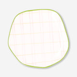 Hand-painted ceramic kitchen plate with chequered design, 15 cm diameter, from Flying Tiger Copenhagen.