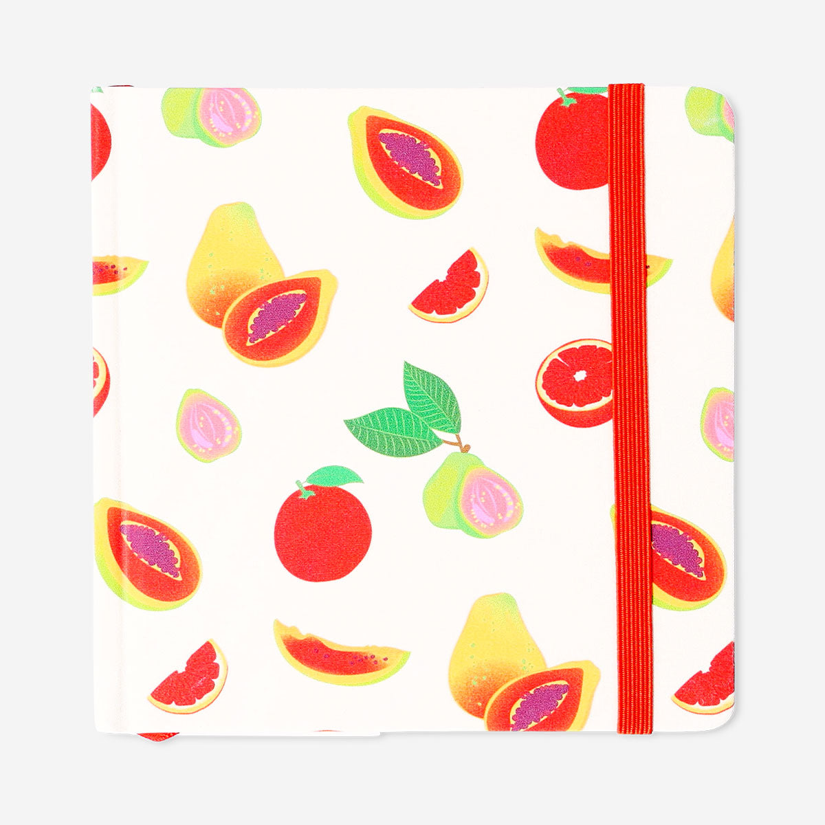 Mini sketchbook with fabric cover by Flying Tiger Copenhagen, featuring blank pages for drawing and sketching.