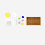 DIY mosaic tray by Flying Tiger Copenhagen, 25x15 cm, featuring colorful mosaic tiles on a rectangular hobby tray.