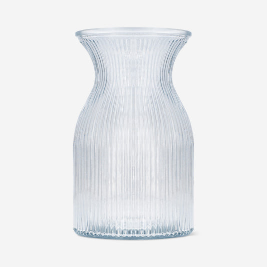 Clear glass vase - 19 cm