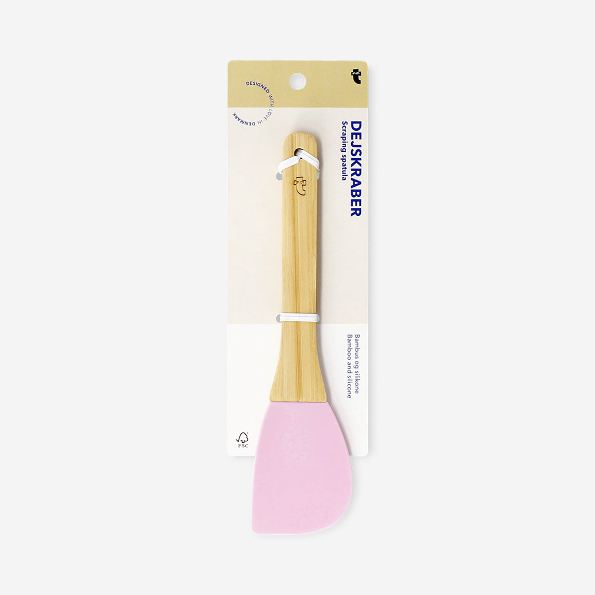 Flying Tiger Copenhagen Designer Collection scraping spatula, 21 cm kitchen utensil with a sleek handle and flexible silicone head.