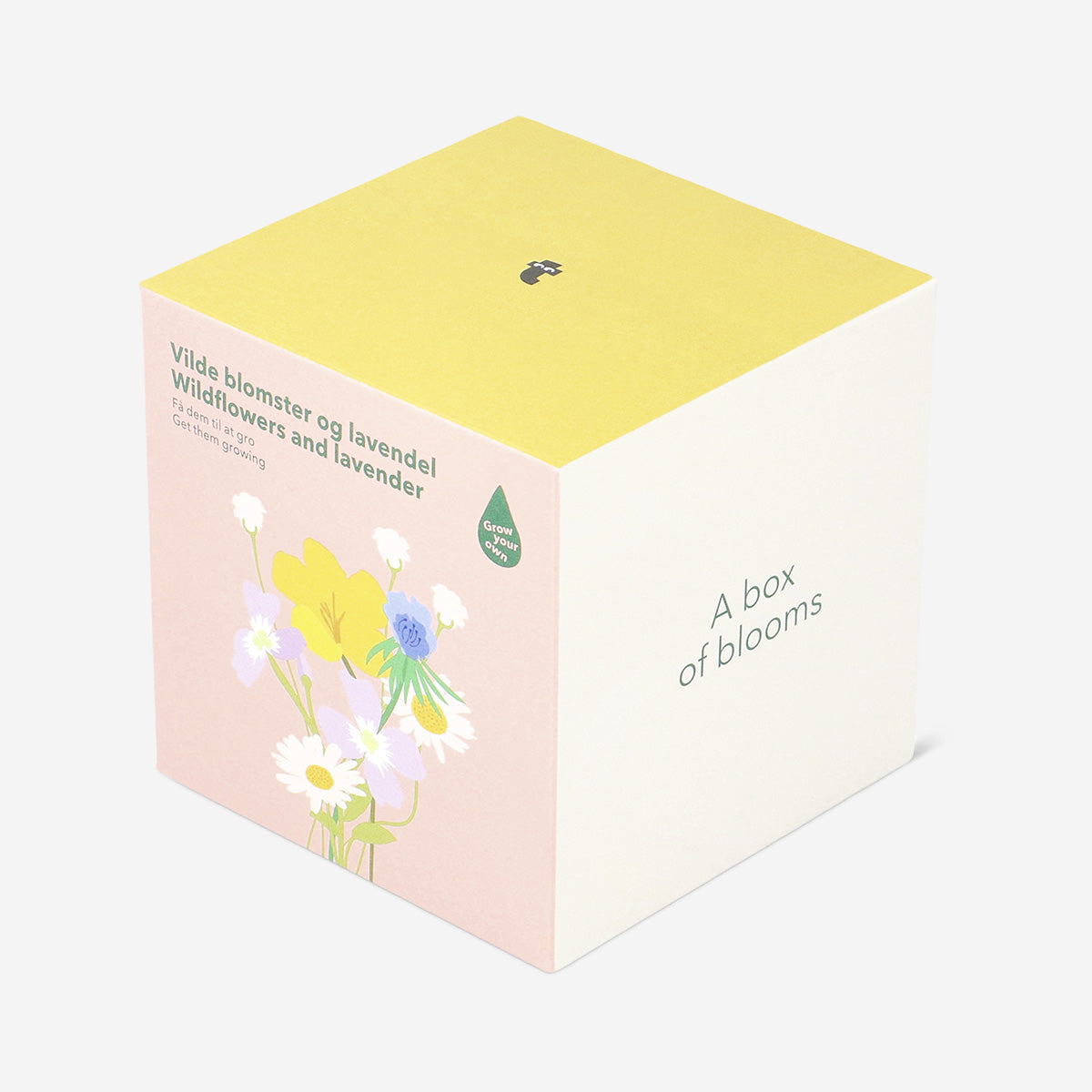 Flying Tiger Copenhagen wildflower and lavender seed pack for home gardening, featuring colorful flower illustrations on the packaging.