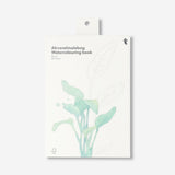 Botanical water coloring book by Flying Tiger Copenhagen featuring floral illustrations for hobby and creative relaxation.