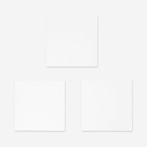 Set of three 15x15 cm thin hobby canvases by Flying Tiger Copenhagen, ideal for painting and craft projects.