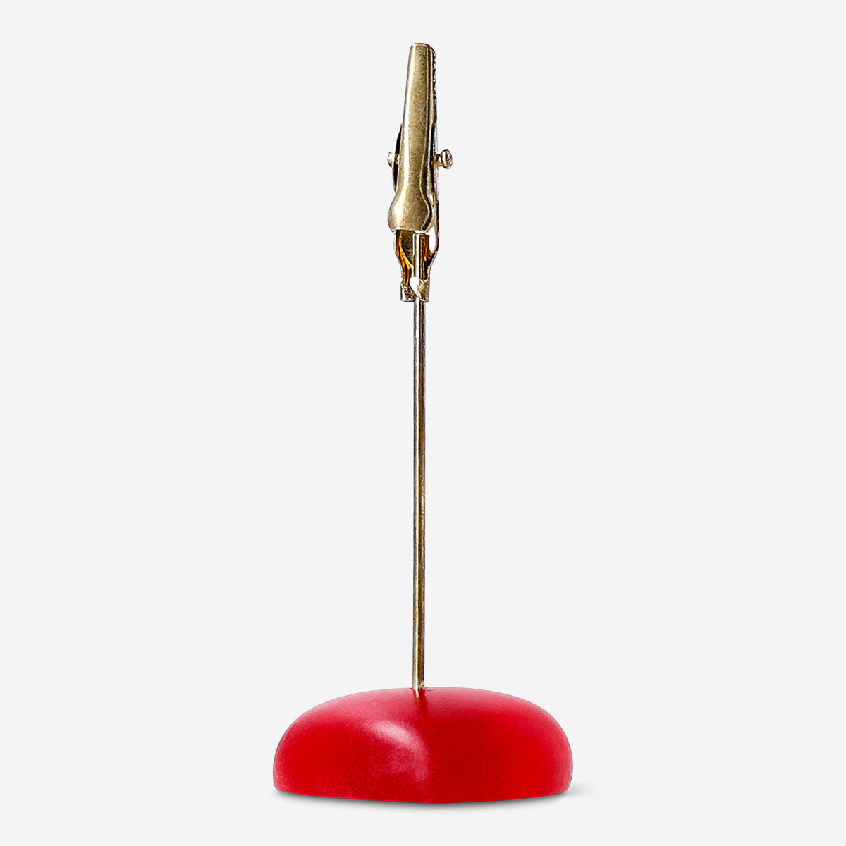 Red heart-shaped memo holder from Flying Tiger Copenhagen, 9 cm, decorative desk accessory for notes and reminders.