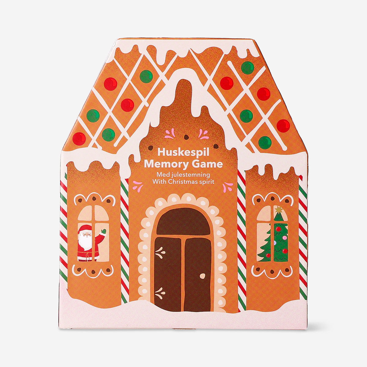 Flying Tiger Copenhagen Christmas-themed memory game with colorful holiday images for family fun and cognitive challenge.