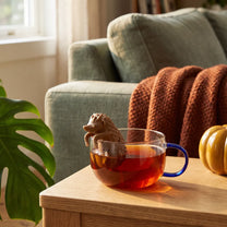Flying Tiger Copenhagen hedgehog tea infuser in stainless steel, shaped like a cute hedgehog for brewing tea.