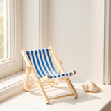 Decorative mini deck chair from Flying Tiger Copenhagen, 11x16 cm, small home decor piece with colorful design