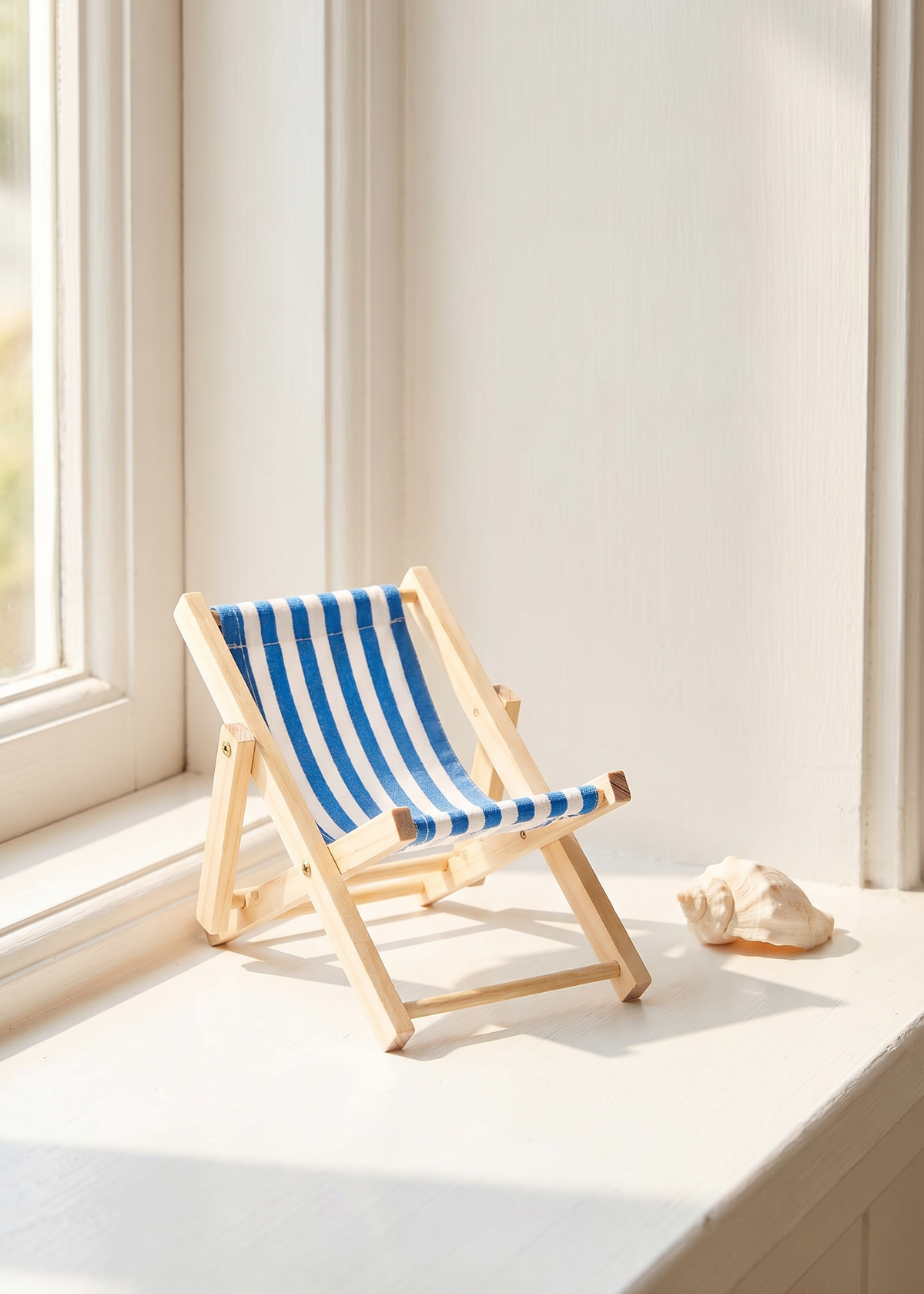 Decorative mini deck chair from Flying Tiger Copenhagen, 11x16 cm, small home decor piece with colorful design