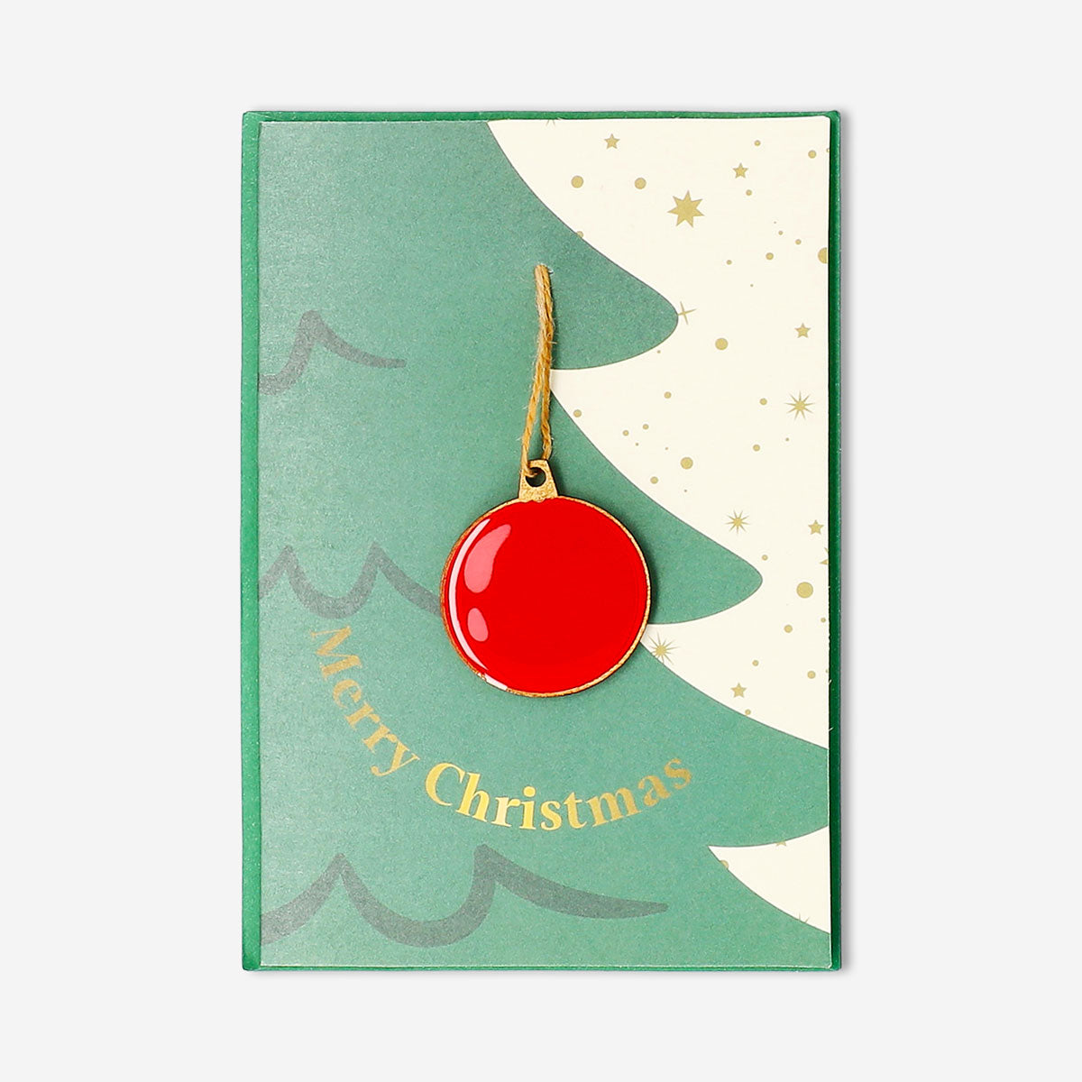 Office Christmas card featuring a festive Christmas tree with colorful ornaments by Flying Tiger Copenhagen