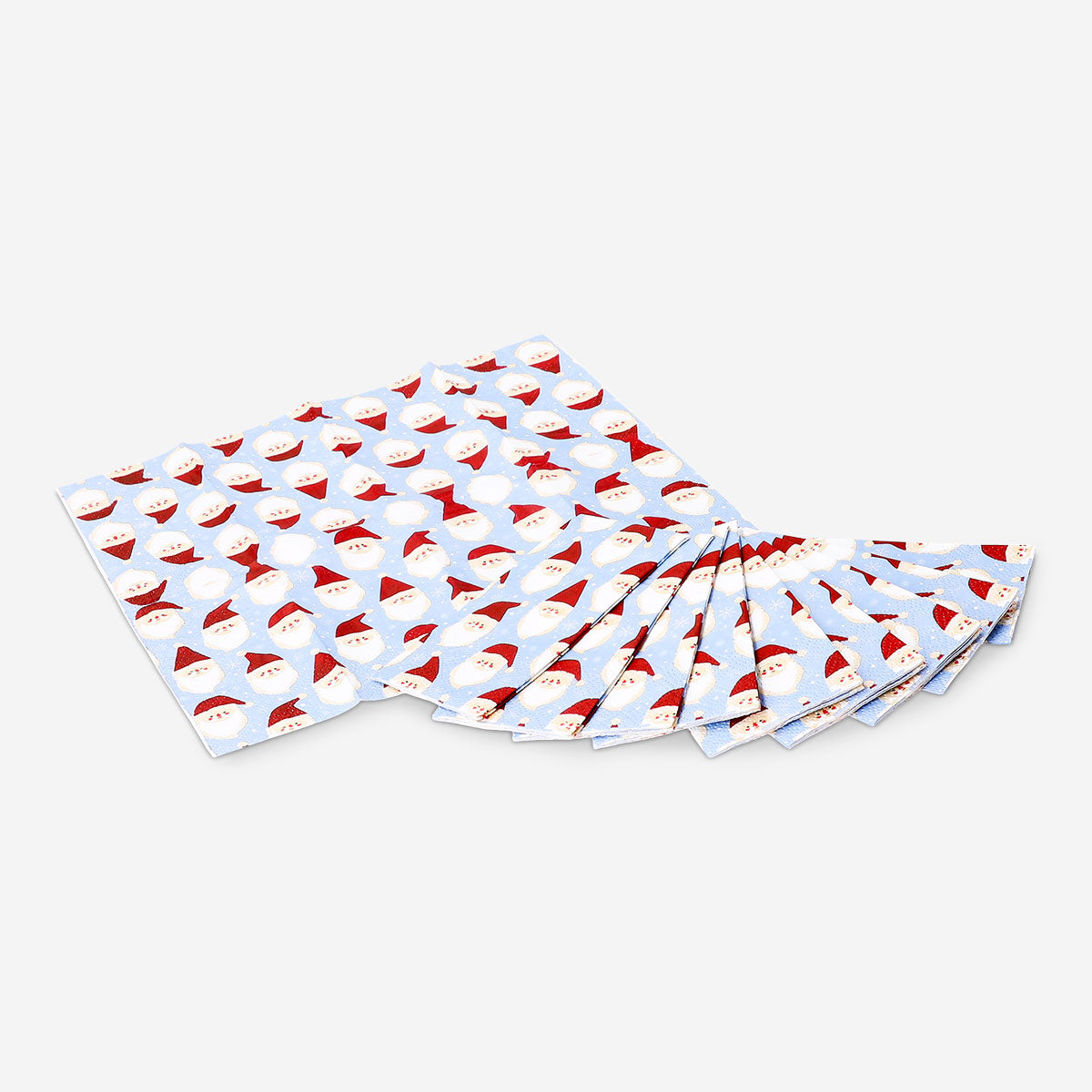 Flying Tiger Copenhagen Santa pocket tissues, 10 pcs, featuring festive Santa Claus design for personal care and holiday cheer.