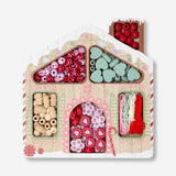 Colorful bead set with string for Christmas house craft by Flying Tiger Copenhagen, perfect for holiday DIY projects.