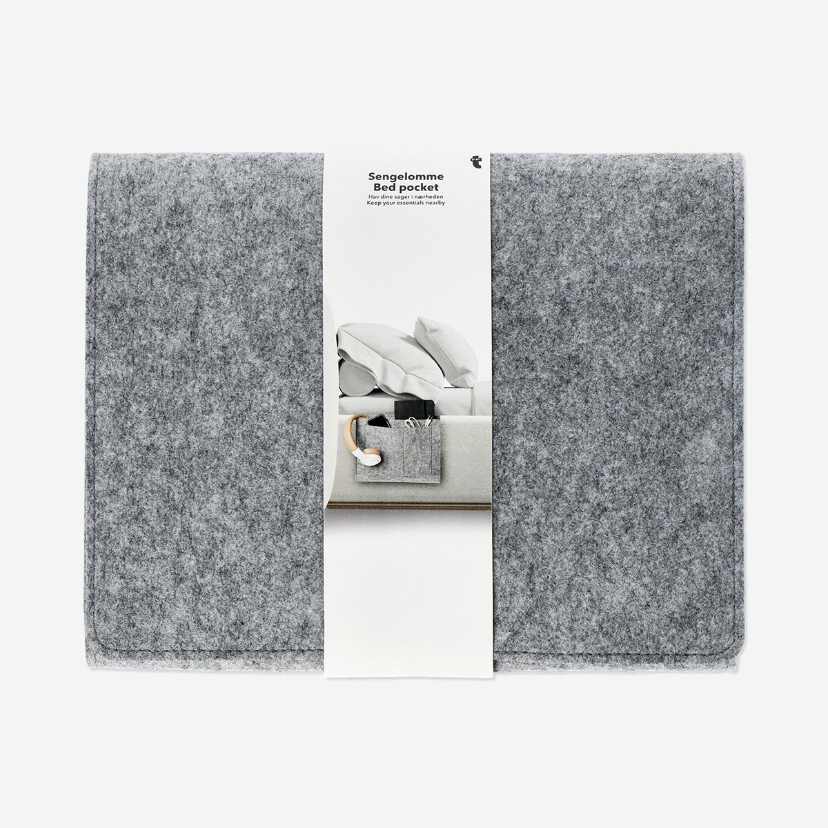 Grey bedside organiser