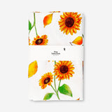 Sunflower print tablecloth from Flying Tiger Copenhagen, 220x140 cm, featuring a vibrant floral design for home decor.