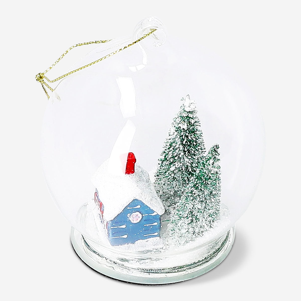 Flying Tiger Copenhagen Christmas scenery bauble featuring festive holiday design for home holiday decor.