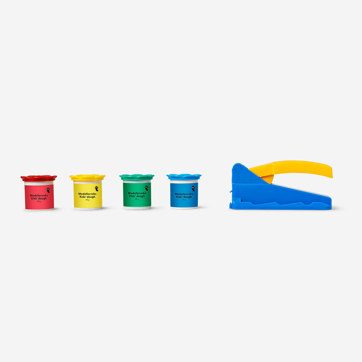 Kids' dough set for hobbies featuring colorful modeling clay and tools, ideal for creative play and fun crafting activities.