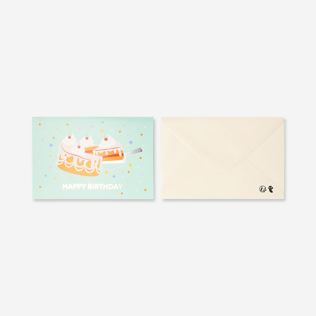Flying Tiger Copenhagen birthday card with a pop-up slice of cake design, perfect for celebrating special occasions.