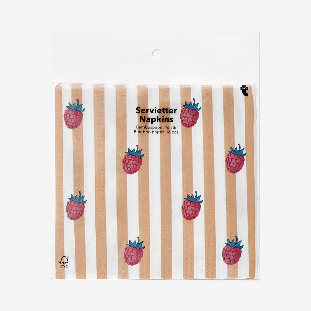 Tovaglioli con bacche rosse - 16 pz