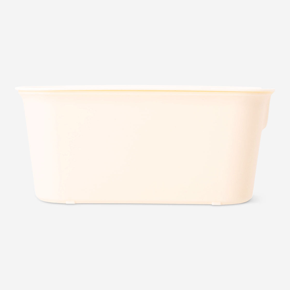 Yellow storage box with lid, 13x19 cm, from Flying Tiger Copenhagen, ideal for organizing home essentials.